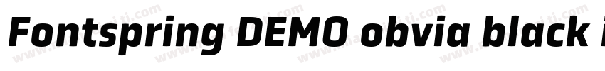 Fontspring DEMO obvia black italic字体转换